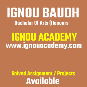 IGNOU BAUDH SOLVED ASSIGNMENT 2025 2026
